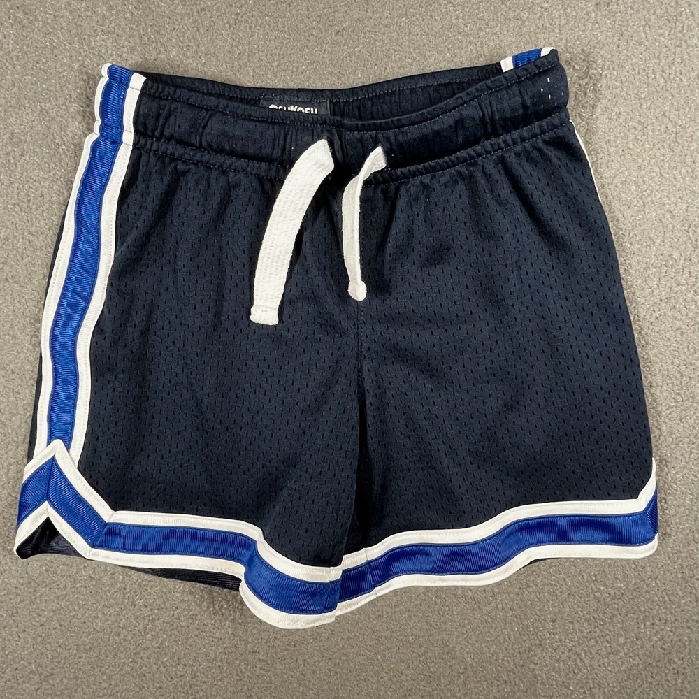 OshKosh B'gosh Boys Shorts Size 3T Blue White Athletic Mesh Drawstring